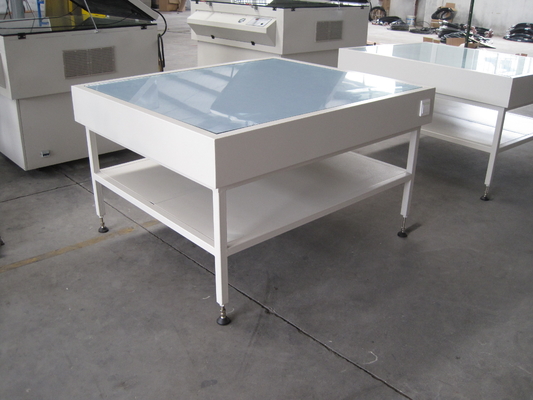 Caixa de iluminação para serigrafia, mesa de verificação de serigrafia, dispositivo de verificação de qualidade de serigrafia